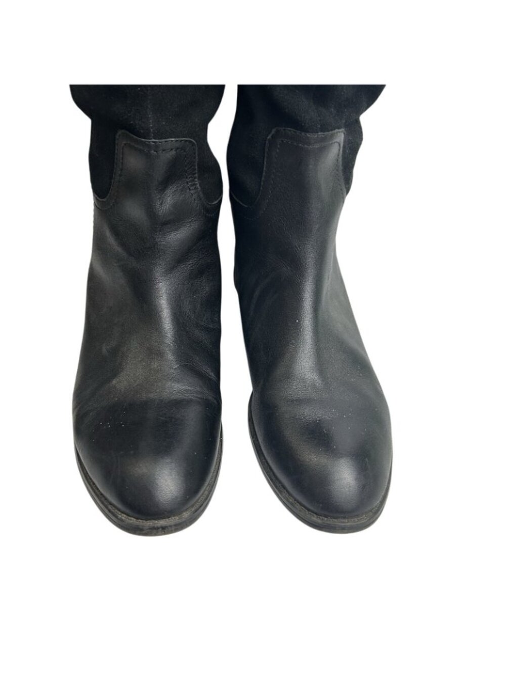 Ralph Lauren Maren Boots Womens Size 8B Black Leather Upper & Suede Riding - Picture 5 of 11
